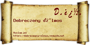 Debreczeny Álmos névjegykártya